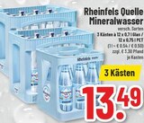 Quelle Mineralwasser bei Trinkgut im Gronau Prospekt für 13,49 €