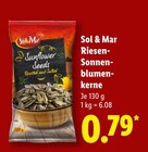 Riesen-Sonnenblumenkerne im Angebot bei Lidl in Heilbronn Riesen-Sonnenblumenkerne Angebote von Sol & Mar bei Lidl Heilbronn für 0,79 €