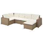 Modulecksofa 4-sitzig/außen mit Hocker braun/Kuddarna beige von SOLLERÖN im aktuellen IKEA Prospekt