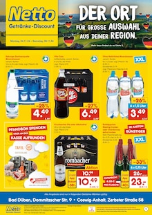 Netto Marken-Discount Prospekt "DER ORT, AN DEM DU IMMER AUSGEZEICHNETE PREISE FINDEST." mit  Seiten (Oranienbaum-Wörlitz)