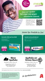 mea - meine apotheke Apotheken Prospekt der aktuellen Woche mit 4 Seiten, gültig von 01.06.2026 bis 30.06.2026, in Falkenstein und Umgebung Aktueller mea - meine apotheke Apotheken Prospekt in Falkenstein und Umgebung, "Unsere Juni-Angebote" mit 4 Seiten, 01.06.2026 - 30.06.2026