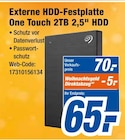 Externe HDD-Festplatte One Touch 2TB 2,5" HDD Angebote von Seagate bei expert Offenbach für 65,00 €