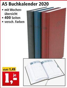 A5 Buchkalender 2020 bei Thomas Philipps in Iserlohn A5 Buchkalender 2020 im Angebot bei Thomas Philipps Iserlohn für 1,00 €