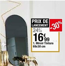 MIROIR TINTURA 69X30 CM. - But à Courbevoie MIROIR TINTURA 69X30 CM. en promo chez But Courbevoie à 16,99 €