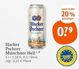 Münchner Hell von Hacker Pschorr im aktuellen tegut Prospekt für 0,79 €