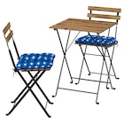 Aktuelles Tisch+2 Stühle/außen faltbar schwarz/hellbraun lasiert/faltbar Klösan dunkelblau Angebot bei IKEA in Mannheim ab 71,97 €