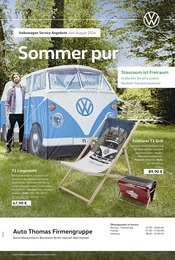 Aktueller Volkswagen Prospekt mit Kuchen, "Sommer pur", Seite 1