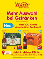 Netto Marken-Discount Prospekt für Burgstädt mit 2 Seiten Netto Marken-Discount Prospekt für Burgstädt: "Mehr Auswahl
bei Getränken", 2 Seiten, 23.11.2020 - 28.11.2020