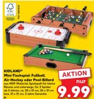 Mini-Tischspiel: Fußball oder Air-Hockey oder Pool-Billard Angebote von KIDLAND bei Kaufland Ingolstadt für 9,99 €