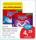Spülmaschinen-Tabs im budni Prospekt Spülmaschinen-Tabs von Somat im aktuellen budni Prospekt für 4,29 €