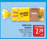 Sandwich Dinkel Harmonie Angebote von Golden Toast bei Marktkauf Altenburg für 2,29 €