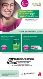Aktueller mea - meine apotheke Apotheken Prospekt in Bergisch Gladbach und Umgebung, "Unsere August-Angebote" mit 4 Seiten, 01.08.2025 - 31.08.2025