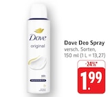 EDEKA Elsenfeld - Dove Deo Spray Angebot im Prospekt Dove Deo Spray bei EDEKA im Elsenfeld Prospekt für 1,99 €