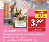 Collegeblock A5 im Angebot bei ALDI Nord in Erfurt Collegeblock A5 Angebote bei ALDI Nord Erfurt für 3,99 €