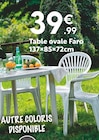 Table ovale Faro - Maxi Bazar à Marcq-en-Barœul Table ovale Faro en promo chez Maxi Bazar Marcq-en-Barœul à 39,99 €