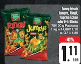 Jumpys, Ringli, Paprika Ecken oder Frit-Sticks von funny-frisch im aktuellen E center Prospekt für 1,11 €