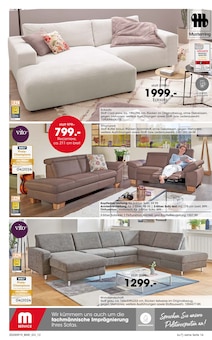 Sofa im Möbel Martin Prospekt "Jetzt profitieren: KÜCHENMESSE" mit 16 Seiten (Wiesbaden)