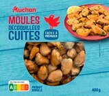 MOULES DÉCOQUILLÉES CUITES SURGELÉES AUCHAN - AUCHAN - Auchan Hypermarché à Roubaix MOULES DÉCOQUILLÉES CUITES SURGELÉES AUCHAN - AUCHAN en promo chez Auchan Hypermarché Roubaix à 2,73 €