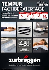 Aktueller Zurbrüggen Möbel & Einrichtung Prospekt in Bad Oeynhausen und Umgebung, "Tempur Fachberatertage" mit 4 Seiten, 03.02.2026 - 16.02.2026
