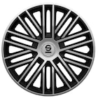 4 enjoliveurs argent/noir sparco bergamo 15 pouces - SPARCO en promo chez Norauto Pau à 33,99 €