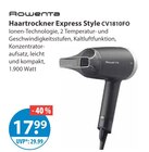 Haartrockner Express Style CV1810FO Angebote von Rowenta bei V-Markt Memmingen für 17,99 €