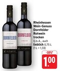 Dornfelder Rotwein trocken Angebote bei EDEKA Villingen-Schwenningen für 1,00 €