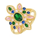 Bague en plaqué or et oxydes de zirconium - Le Manège à Bijoux Bague en plaqué or et oxydes de zirconium à 69,00 € dans le catalogue Le Manège à Bijoux