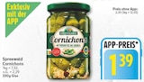 Cornichons von Spreewaldhof für 1,39 € bei EDEKA im Angebot Cornichons von Spreewaldhof im aktuellen EDEKA Prospekt