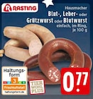 Blut-, Leber- oder Grützwurst im Angebot bei EDEKA in Bielefeld Blut-, Leber- oder Grützwurst Angebote von Rasting bei EDEKA Bielefeld für 0,77 €