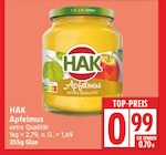 Apfelmus von HAK für 0,99 € bei EDEKA im Angebot Apfelmus von HAK im aktuellen EDEKA Prospekt