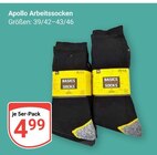 Apollo Arbeitssocken Angebote bei GLOBUS Rodgau für 4,99 €