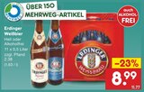 Weißbier Hell oder Alkoholfrei Angebote von Erdinger bei Netto Marken-Discount Brühl für 8,99 €