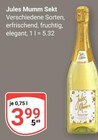 Sekt im Angebot bei GLOBUS in Plauen Sekt Angebote von Jules Mumm bei GLOBUS Plauen für 3,99 €