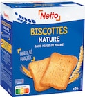 BISCOTTES NATURE X36 - Netto en promo à 0,60 € chez Netto BISCOTTES NATURE X36 - Netto dans le catalogue Netto