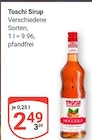 Sirup im Angebot bei GLOBUS in Erftstadt Sirup Angebote von Toschi bei GLOBUS Erftstadt für 2,49 €