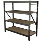 Étagère bois/métal 4 tablettes noir 198x200x80 cm charge 2000 kg en promo chez Brico Dépôt Créteil à 259,00 €
