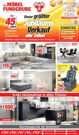 Die Möbelfundgrube Möbel & Einrichtung Prospekt der aktuellen Woche mit 11 Seiten, gültig von 01.10.2026 bis 14.10.2026, in Hermeskeil und Umgebung Aktueller Die Möbelfundgrube Möbel & Einrichtung Prospekt in Hermeskeil und Umgebung, "Unser größter Jubiläumsverkauf aller Zeiten!" mit 11 Seiten, 01.10.2026 - 14.10.2026