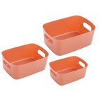 Lot de 3 paniers terracotta en promo chez Carrefour Lot de 3 paniers terracotta dans le catalogue Carrefour