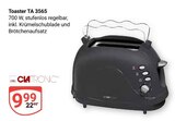 Toaster TA 3565 im Angebot bei GLOBUS in Rodgau Toaster TA 3565 Angebote von Clatronic bei GLOBUS Rodgau für 9,99 €