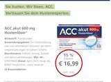 LINDA Premiumapotheke Heinsberg - ACC akut 600 mg Hustenlöser Angebot im Prospekt ACC akut 600 mg Hustenlöser bei LINDA Premiumapotheke im Heinsberg Prospekt für 16,99 €
