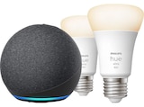 Echo Dot (4. Generation) + Philips Hue White E27 LED Lampe Doppelpack, Smart Speaker Angebot im Media-Markt Prospekt Echo Dot (4. Generation) + Philips Hue White E27 LED Lampe Doppelpack, Smart Speaker im Media-Markt Prospekt zum Preis von 39,99 €