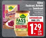 Fasskraut, Rotkohl oder Sauerkraut Angebote von Kühne bei EDEKA Ravensburg für 1,29 €