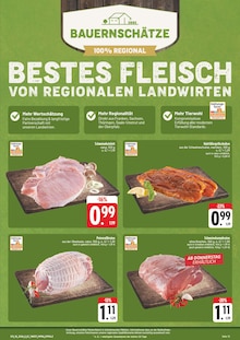 Fleisch im EDEKA Prospekt "Wir lieben Lebensmittel!" mit 28 Seiten (Erlangen)