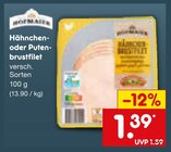 Aktuelles Hähnchenbrustfilet oder Putenbrustfilet Angebot bei Netto Marken-Discount in Erlangen ab 1,39 €