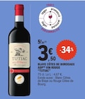 Promo Blaye Côtes de Bordeaux AOP Vin Rouge à 3,50 € dans le catalogue E.Leclerc à Viré