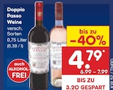 Doppio Passo Weine bei Netto Marken-Discount im Dahlen Prospekt für 4,79 €
