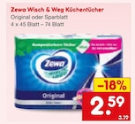 Tücher im Netto Marken-Discount Prospekt Wisch & Weg Küchentücher Original von Zewa im aktuellen Netto Marken-Discount Prospekt für 2,59 €