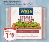 Sesam & Vollkorn Angebote von Wasa bei GLOBUS Oberhausen für 1,49 €