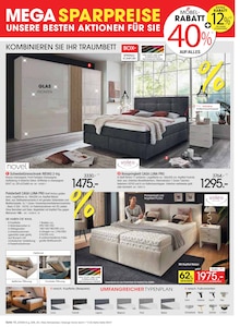 Bett im aktuellen Zurbrüggen Prospekt (Gelsenkirchen) Bett im Zurbrüggen Prospekt "MEGA SPAR PREISE" mit 42 Seiten (Gelsenkirchen)