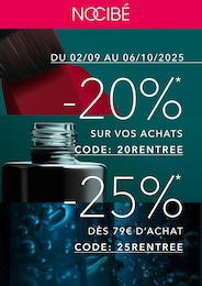 Prospectus Nocibé à La Ville-és-Nonais, "NOCIBÉ", 1 page, 02/09/2025 - 06/10/2025